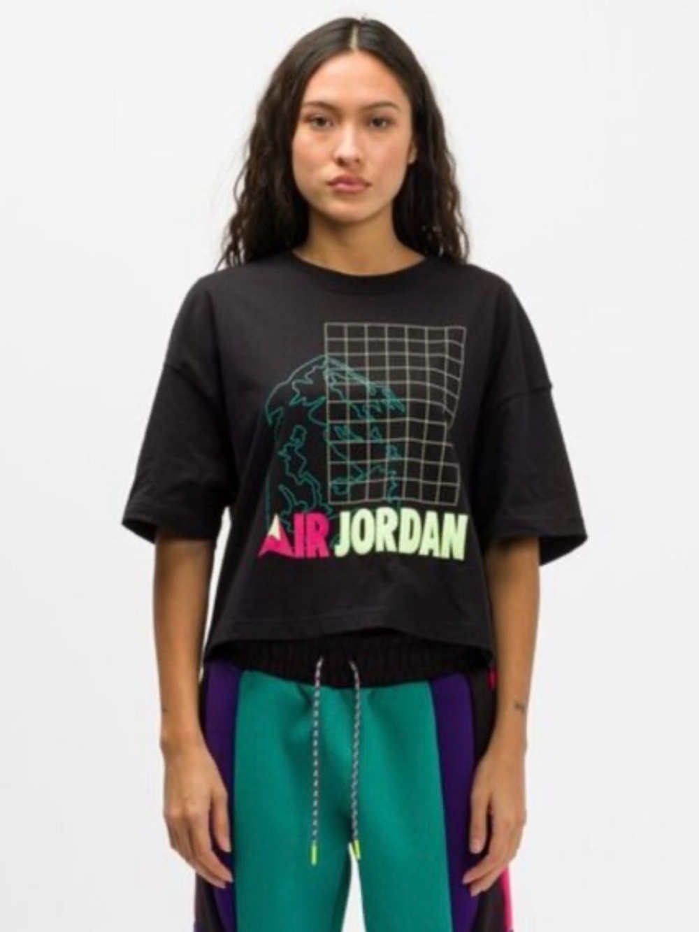 Air Jordan Black Tee cropped